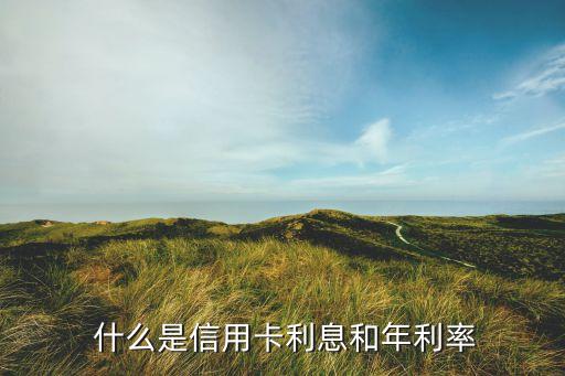 什么是信用卡利息和年利率