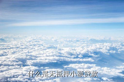 什么是无抵押小额贷款
