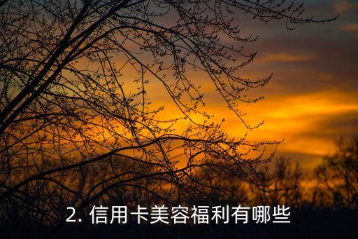 申请信用卡美容，申请信用卡可享美容福利