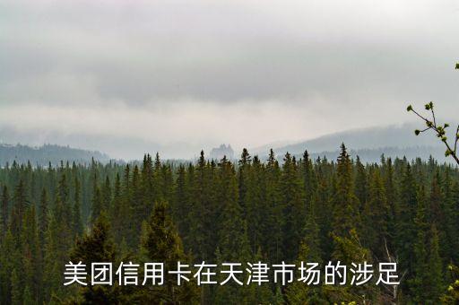 美团信用卡在天津市场的涉足