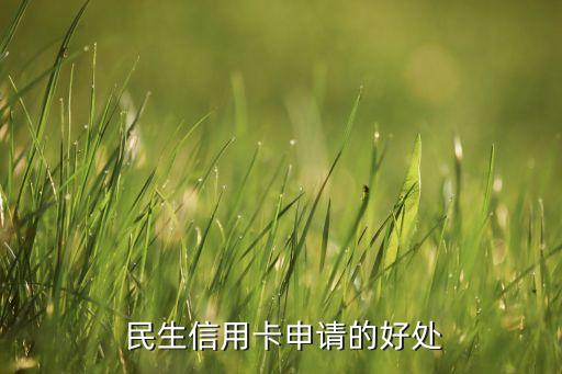 民生信用卡申请的好处