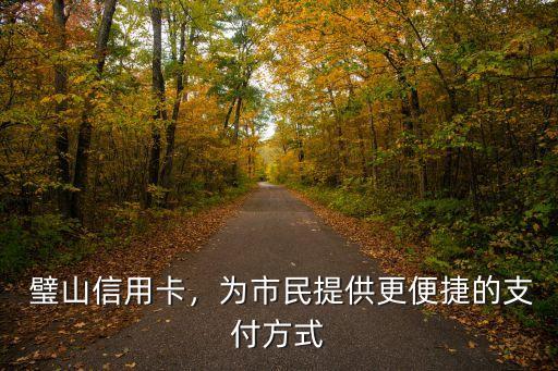 璧山信用卡,为市民提供更便捷的支付方式