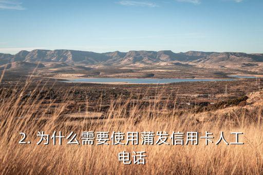 蒲发信用卡人工电话，蒲发信用卡人工电话：解决信用卡问题的有效途径