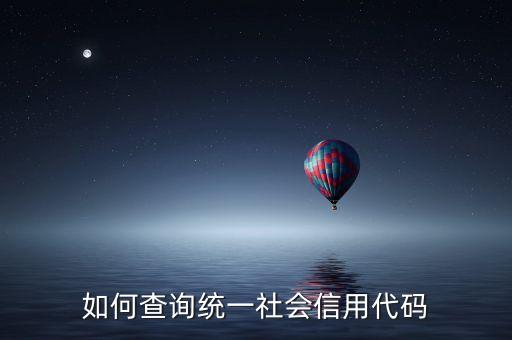 如何查询统一社会信用代码