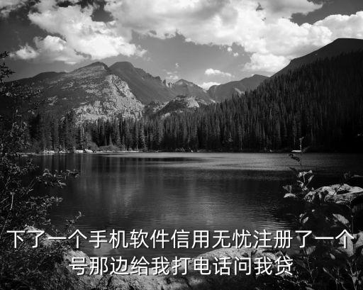 信用无忧是什么公司做的，下了一个手机软件信用无忧注册了一个号那边给我打电话问我贷