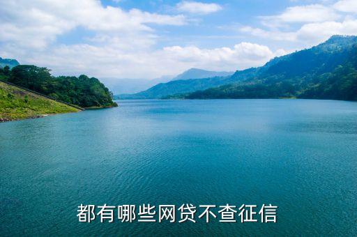都有哪些网贷不查征信