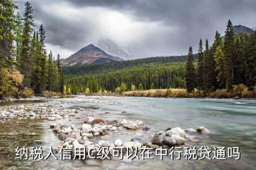 纳税人信用C级可以在中行税贷通吗