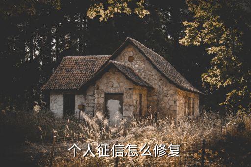 个人征信怎么修复
