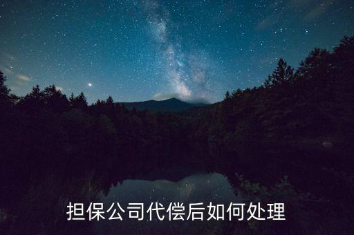 担保公司代偿后如何处理