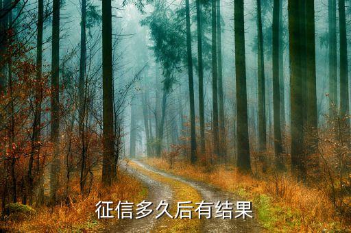 征信多久后有结果
