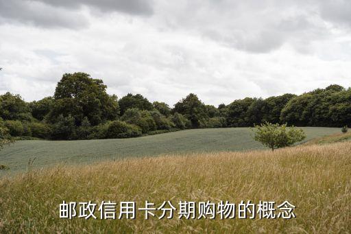 邮政信用卡分期购物的概念
