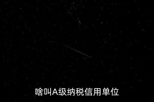 税务信誉等级怎么划分，啥叫A级纳税信用单位