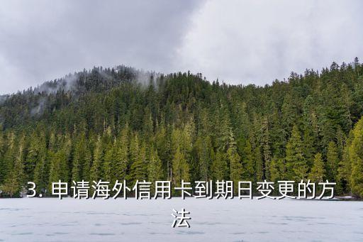 海外信用卡有效期，海外信用卡到期日变更问题