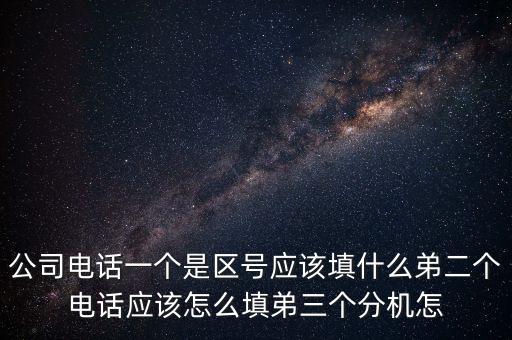 公司电话一个是区号应该填什么弟二个电话应该怎么填弟三个分机怎