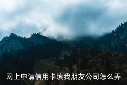 网上申请信用卡填我朋友公司怎么弄