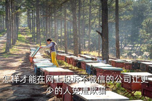怎样才能在网上投诉不诚信的公司让更少的人免遭欺骗