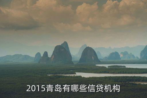 清城区信用贷款公司有哪些，2015青岛有哪些信贷机构