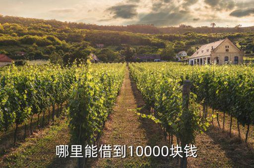 哪里能借到10000块钱