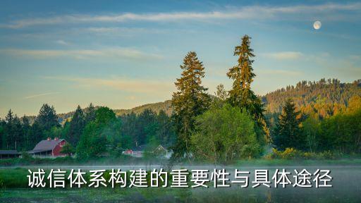 诚信体系构建的重要性与具体途径
