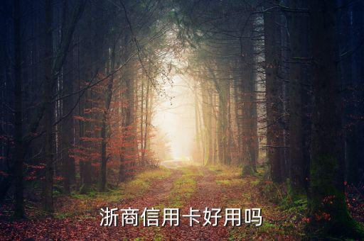 浙商信用卡好用吗