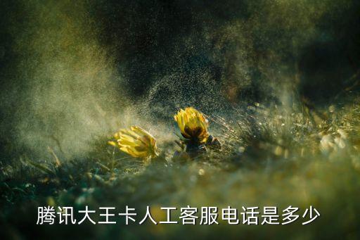 腾讯大王卡人工客服电话是多少