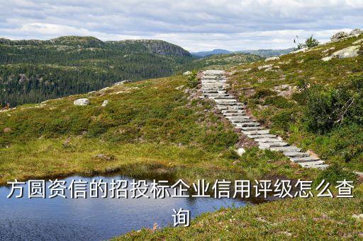 方圆资信的招投标企业信用评级怎么查询