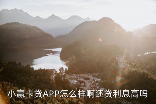 小赢卡贷APP怎么样啊还贷利息高吗