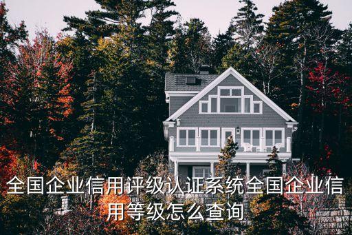 企业信用等级级别怎么看，企业等级如何查看