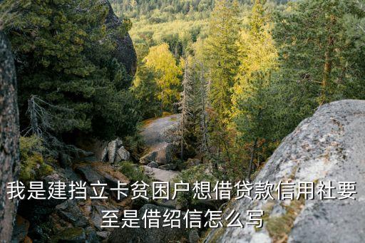 信用贷公司推荐函模板怎么写，我是建挡立卡贫困户想借贷款信用社要至是借绍信怎么写