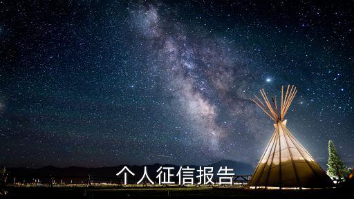 个人征信报告