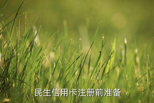 民生信用卡注册前准备
