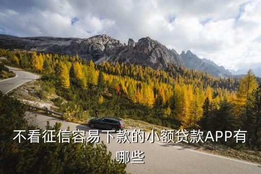 不看征信容易下款的小额贷款APP有哪些