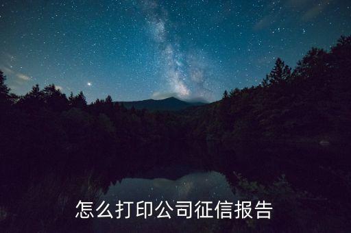 企业征信查询报告怎么获得，企业信用报告哪里办