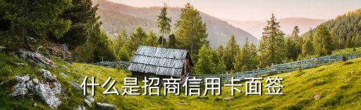 什么是招商信用卡面签