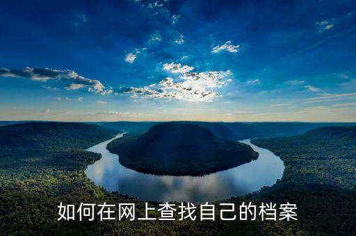 如何在网上查找自己的档案