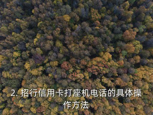招行信用卡会打座机么，招行信用卡能否打座机电话？