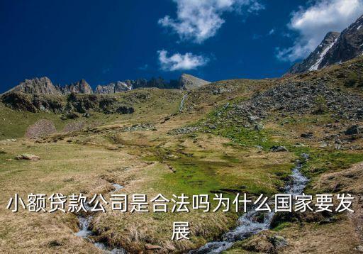 小额贷款公司是合法吗为什么国家要发展