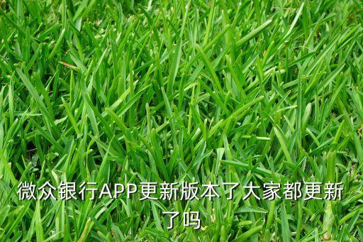 微众银行企业app下载，微众银行APP更新版本了大家都更新了吗