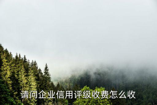 请问企业信用评级收费怎么收