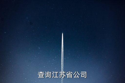 查询江苏省公司