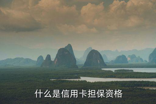 什么是信用卡担保资格
