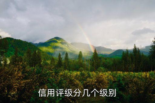 信用评级分几个级别