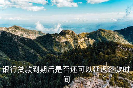 银行贷款到期后是否还可以延迟还款时间