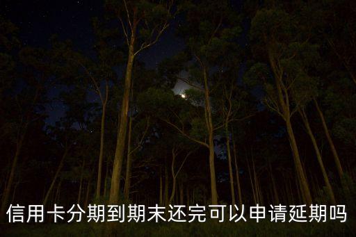 信用卡分期了还能申请延期吗，信用卡分期后怎么还款可以延迟还吗