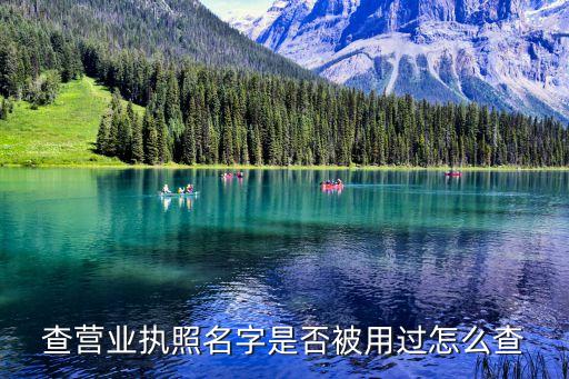 查询营业执照名称是否可用，查营业执照名字是否被用过怎么查