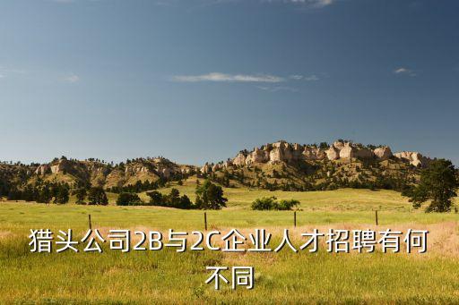 猎头公司2B与2C企业人才招聘有何不同