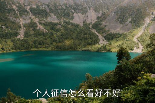 个人征信怎么看好不好