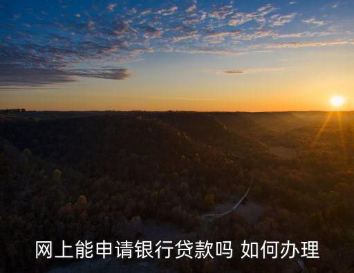 网上能申请银行贷款吗 如何办理