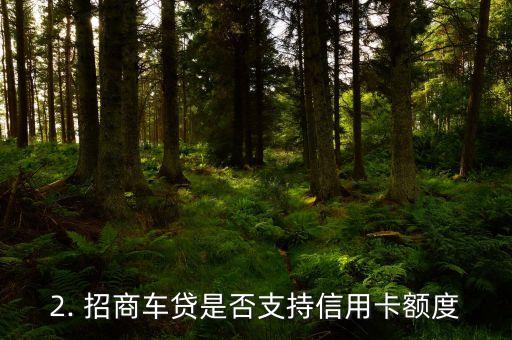 招商车贷 信用卡额度吗，招商车贷是否支持信用卡借款？