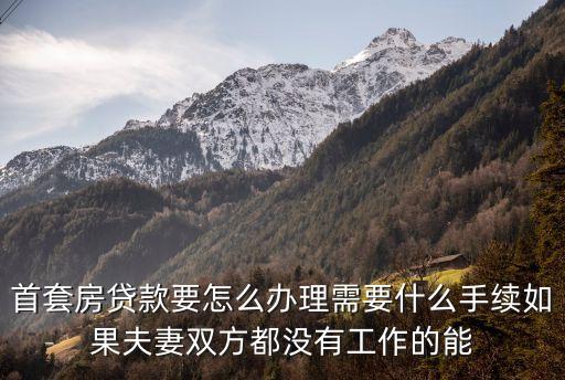 夫妻贷款是怎么办理的，怎么办理贷款